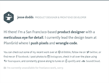Tablet Screenshot of jessedodds.com